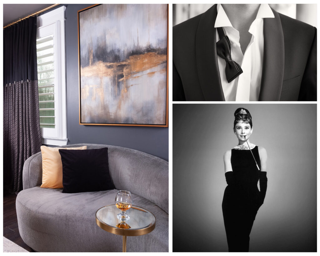 Blog: Black in interior design. Audrey Hepburn and James Bond