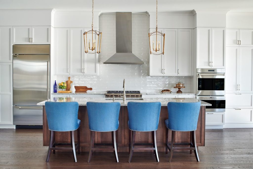 Statement kitchen island in modern home design