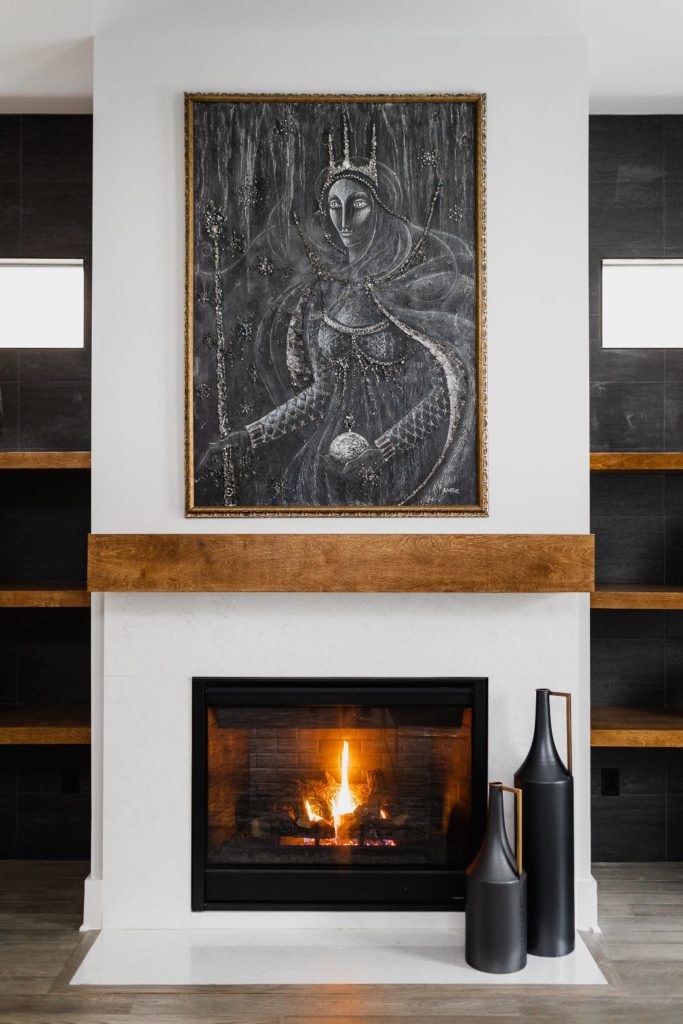 Fireplace Refresh in a modern chic home